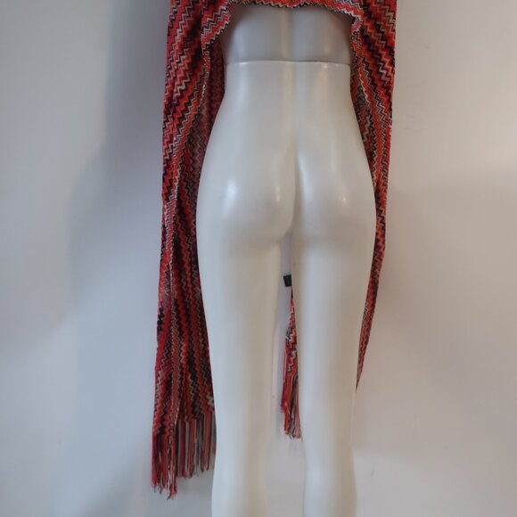 NWT Womens Missoni Multicolor Viscose Chevron Fringed Wrap Scarf Shawl OS - Picture 14 of 15